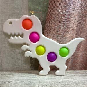 Dinosaur Pop Fidget Toy with Colorful Bubbles